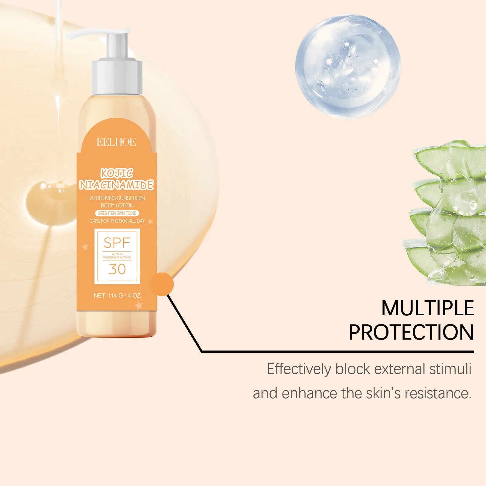 EELHOE SPF30 Sunscreen Body Lotion 114g