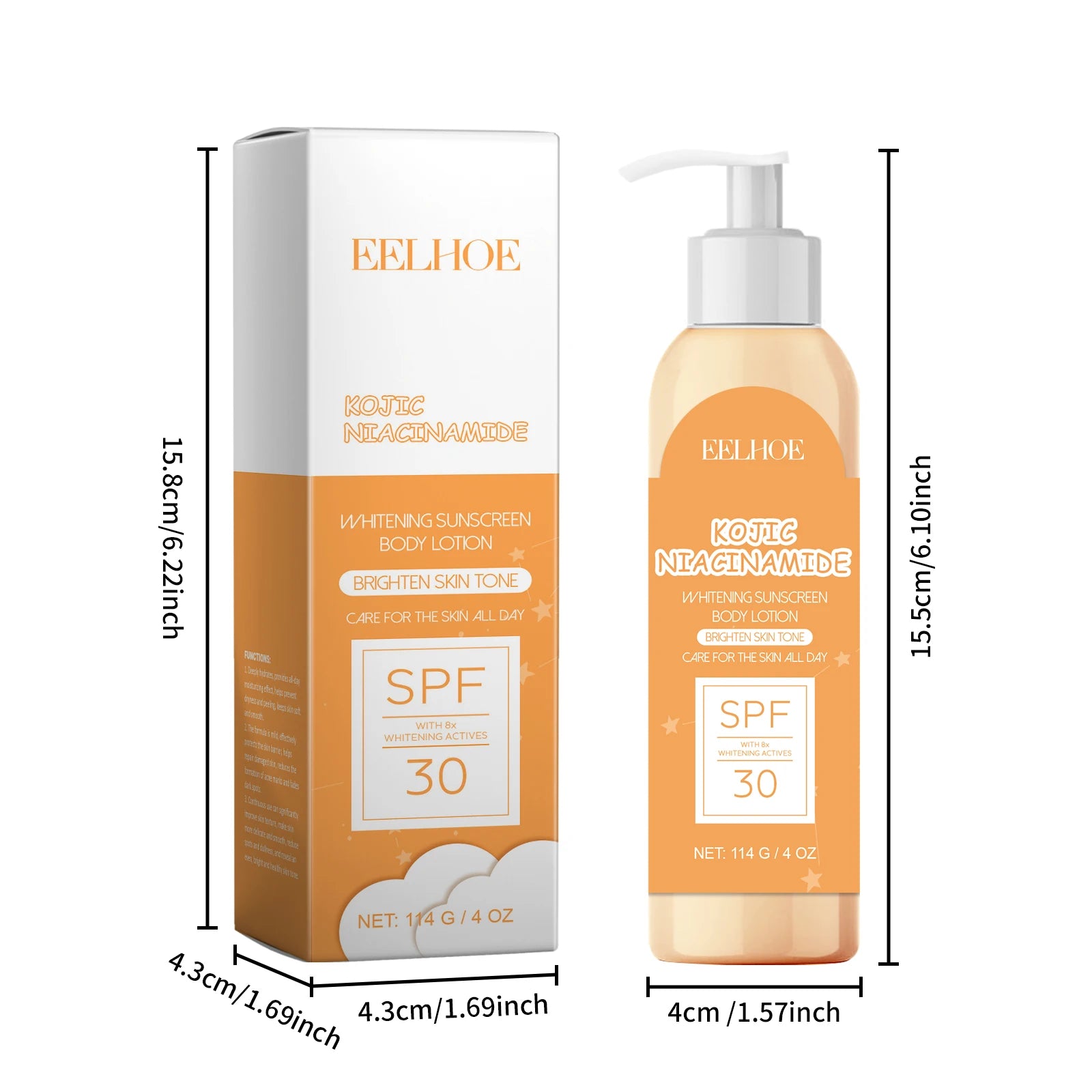 EELHOE SPF30 Sunscreen Body Lotion 114g