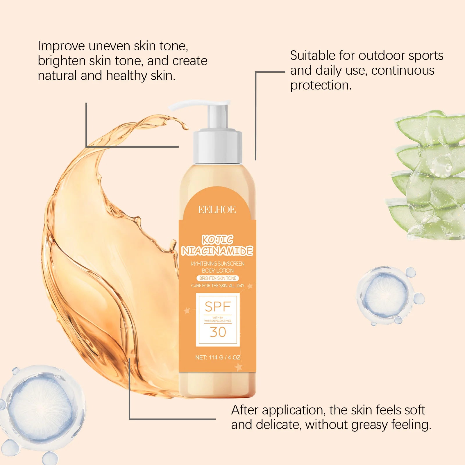 EELHOE SPF30 Sunscreen Body Lotion 114g