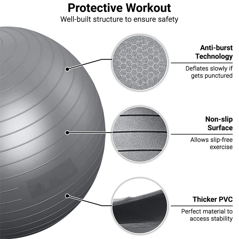 Balance Ball for Yoga & Pilates (65/75/85cm)