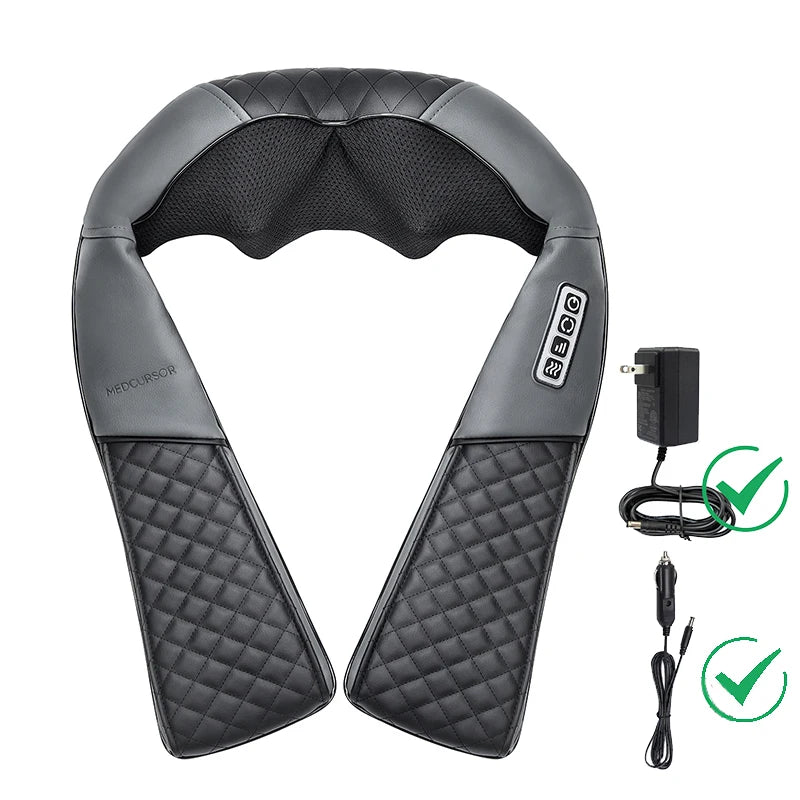 Shiatsu Heated Neck & Shoulder Massager Pillow