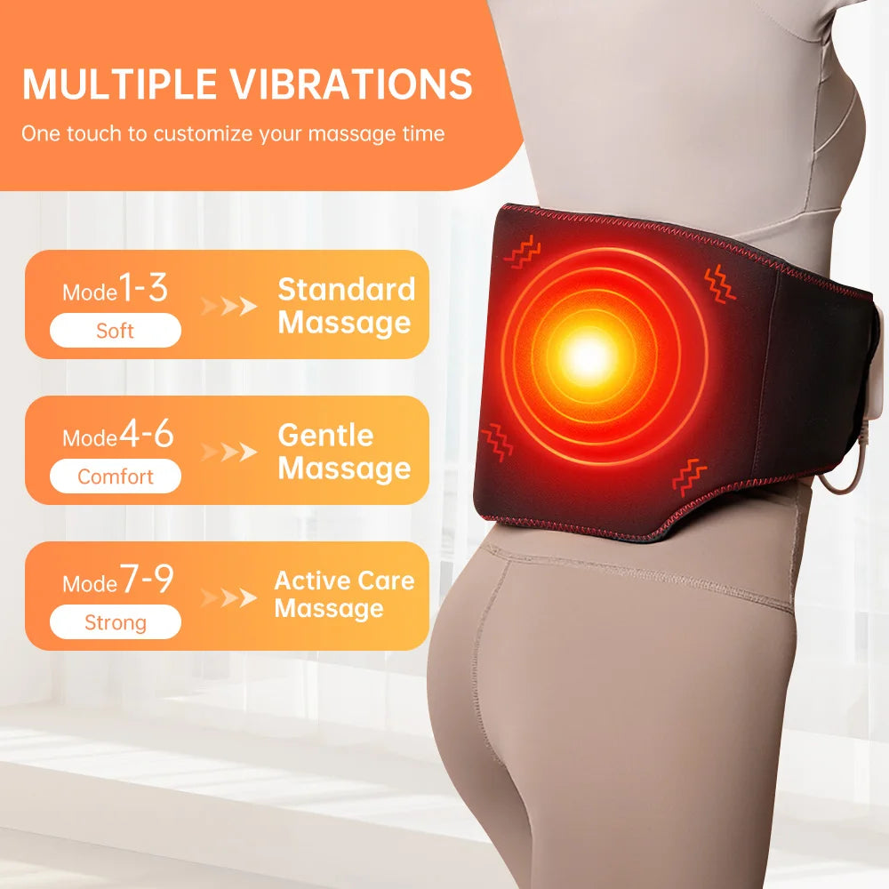 Heating Vibration Lumbar Massage Belt