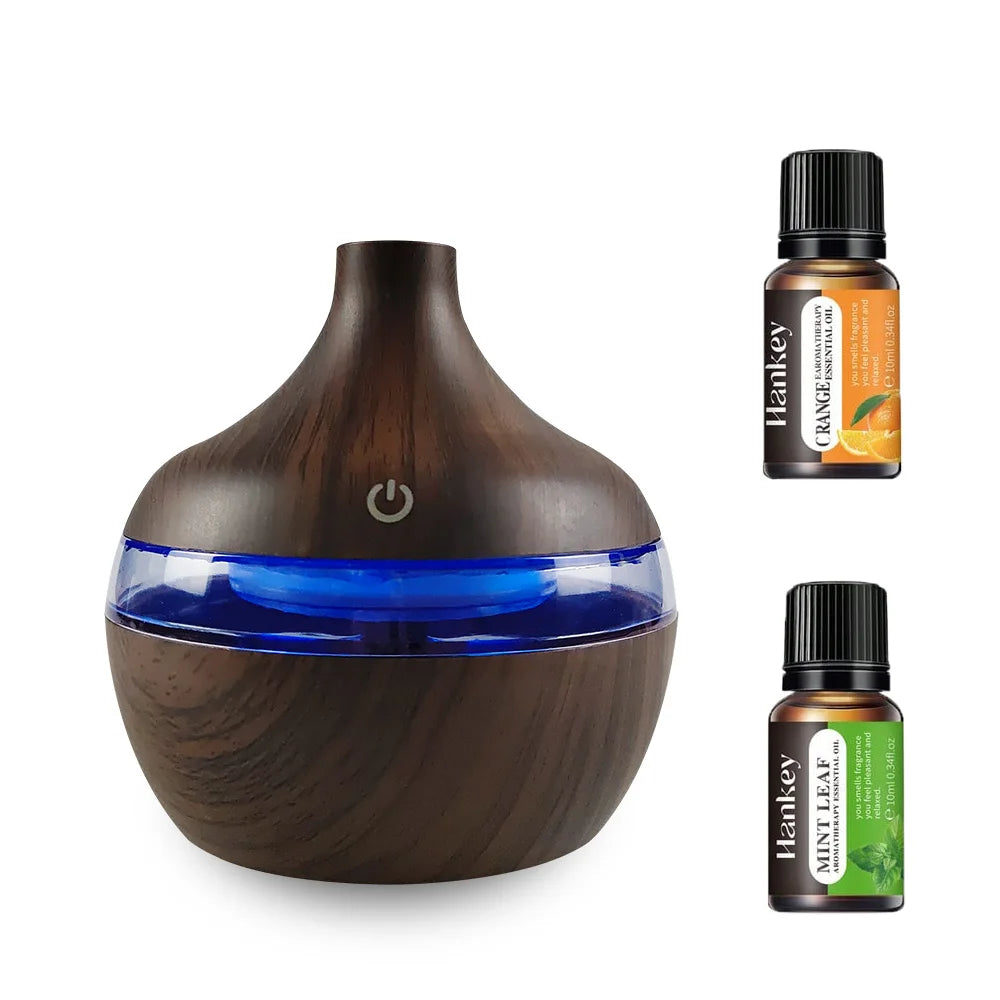 Portable USB Humidifier & Aromatherapy Diffuser with 7-Color LED – 300ml