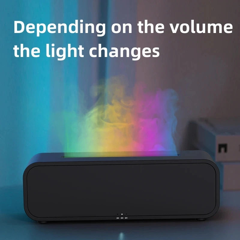 Simulated Flame Aromatherapy Diffuser with Remote & 7-Color LED