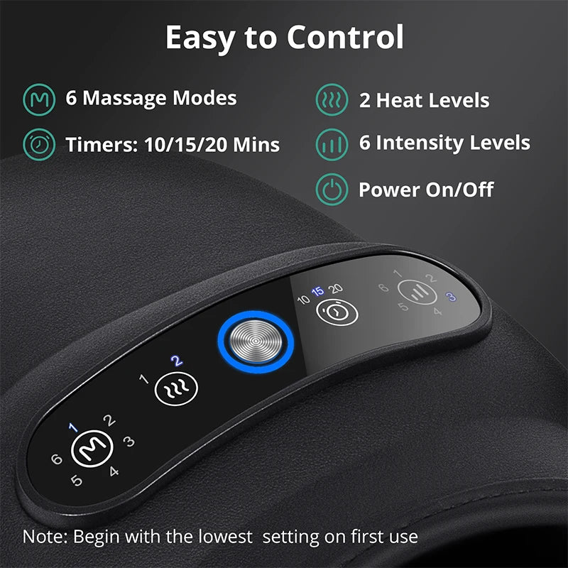 Wireless Electric Hand Massager with Heat & Air Compression