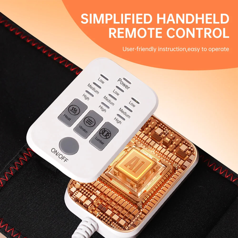 Heating Vibration Lumbar Massage Belt