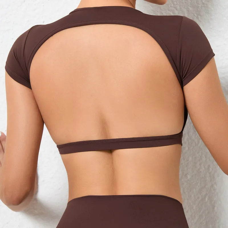 Women's Backless Sports Crop Top