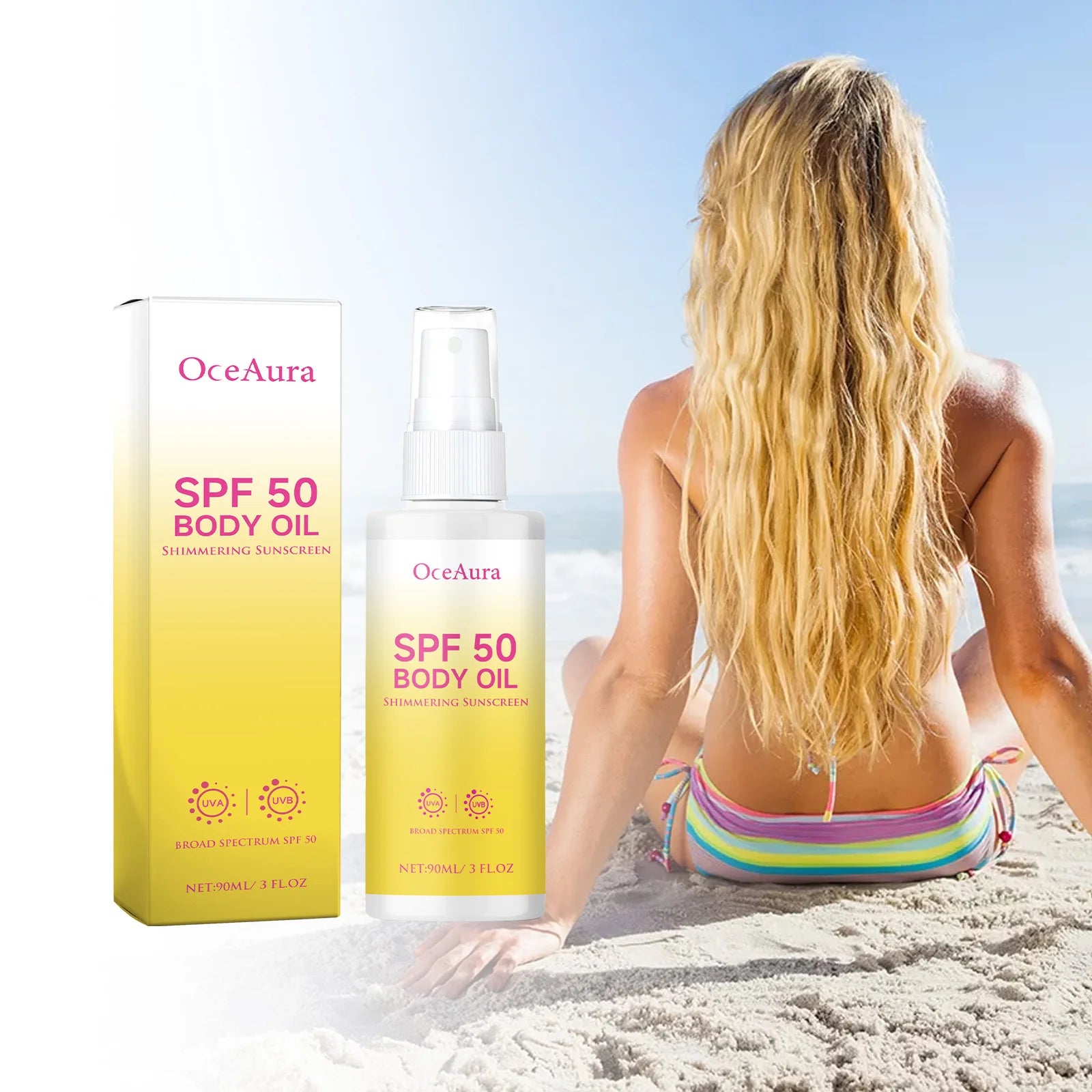 OceAura Matte Body Oil Sunscreen 90ml