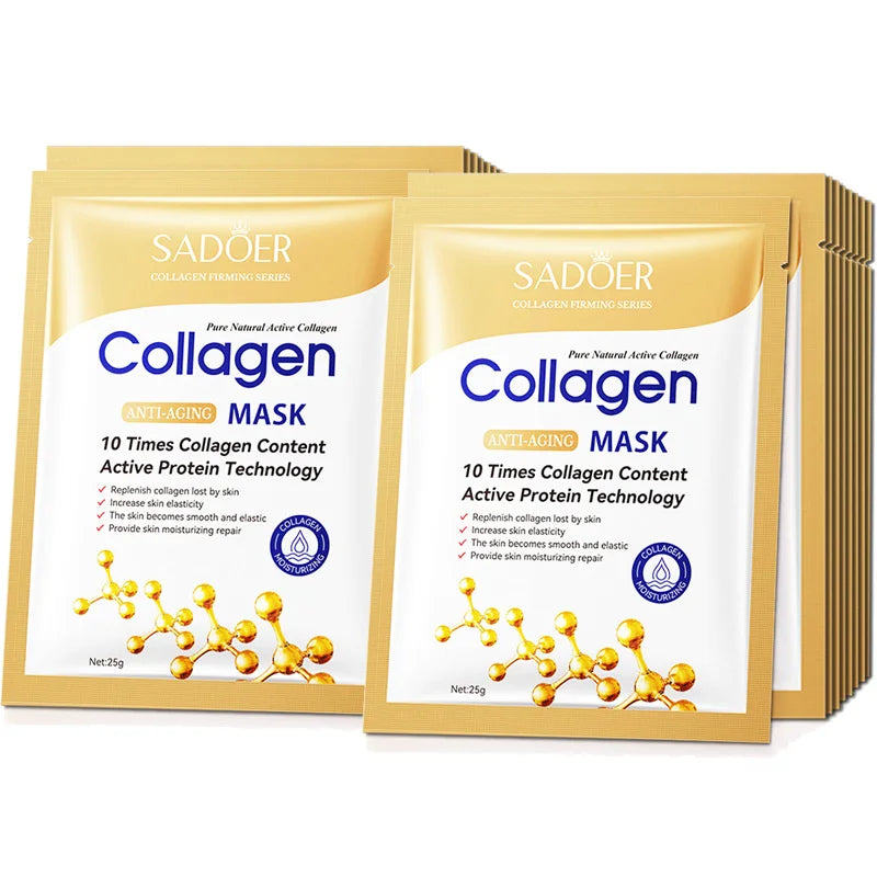 10pcs Anti-Wrinkle Collagen Face Masks
