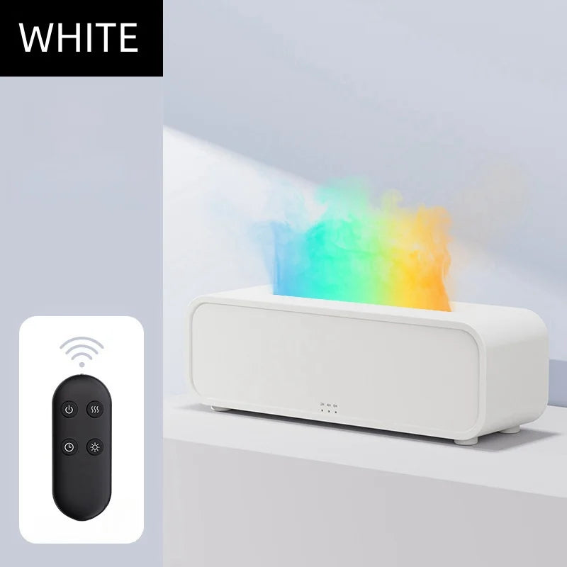 Simulated Flame Aromatherapy Diffuser with Remote & 7-Color LED