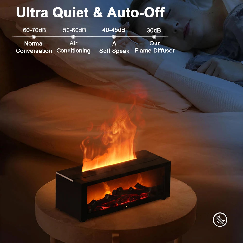 Automatic Air Humidifier & Essential Oil Diffuser with Flame Effect