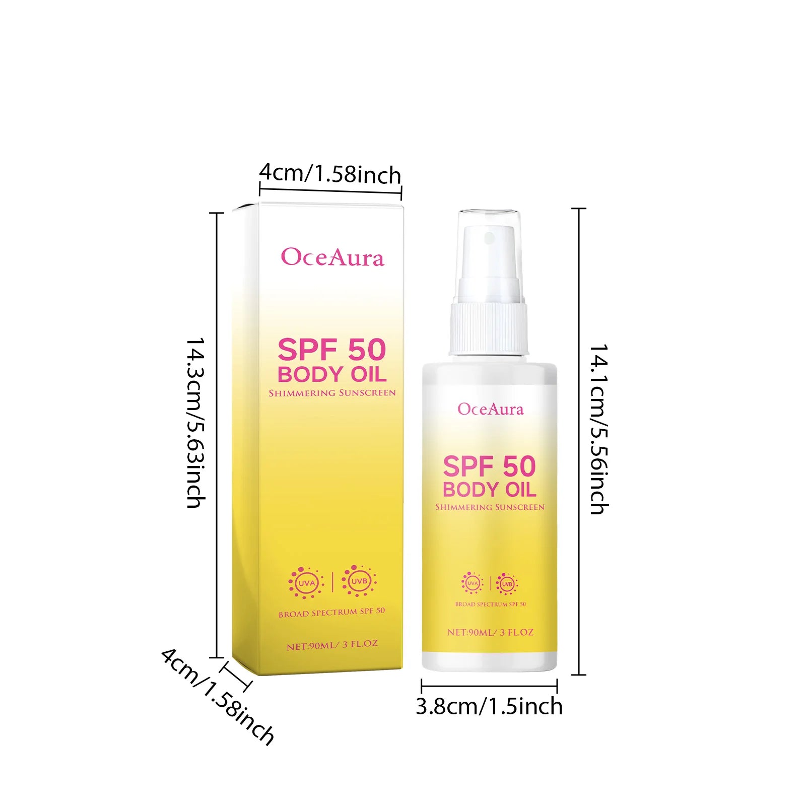 OceAura Matte Body Oil Sunscreen 90ml