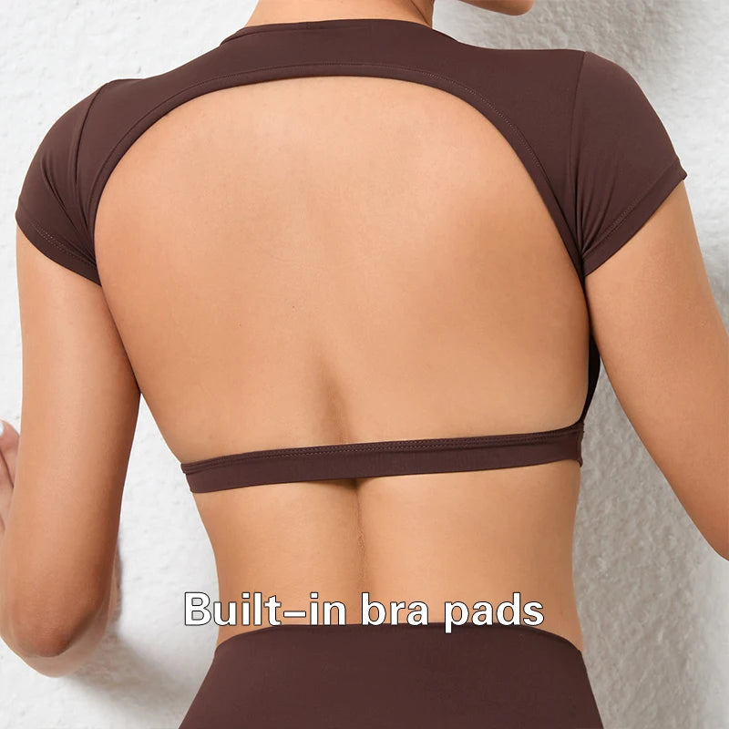 Women's Backless Sports Crop Top