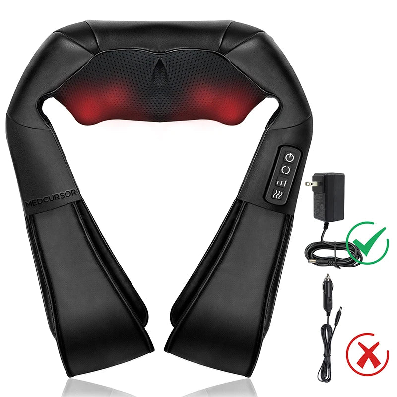 Shiatsu Heated Neck & Shoulder Massager Pillow