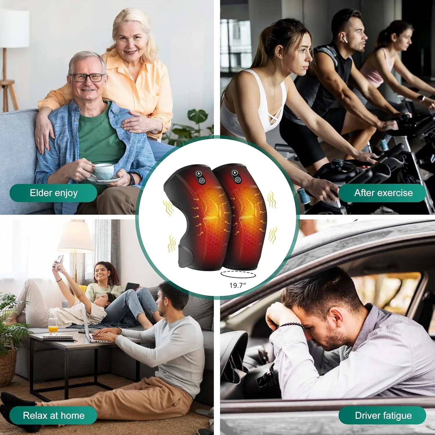 FlexHeat Cordless Knee Massager
