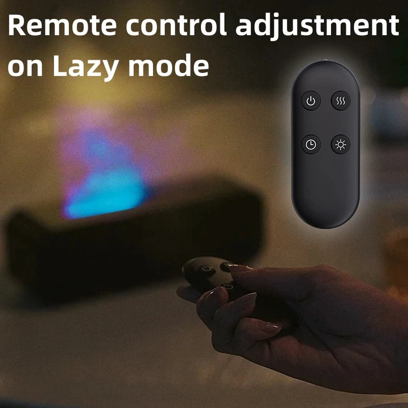 Simulated Flame Aromatherapy Diffuser with Remote & 7-Color LED