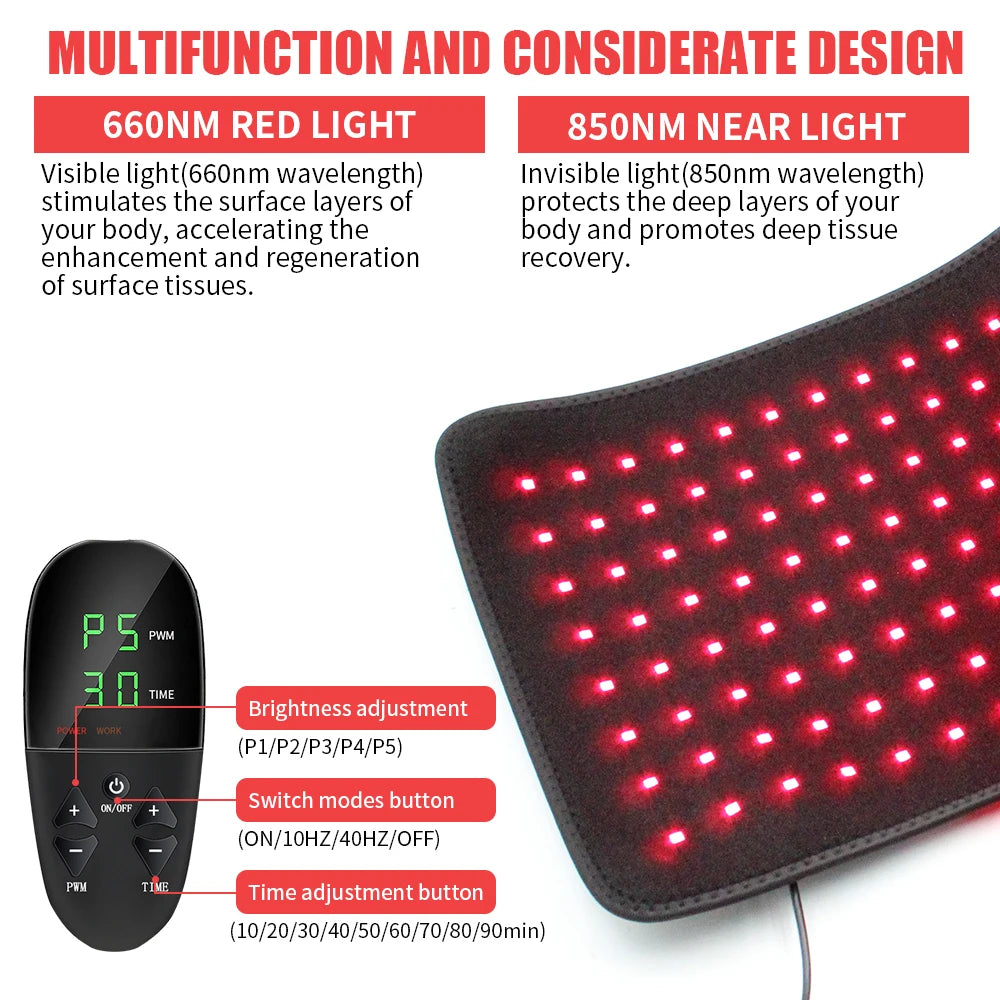Red Light Therapy Pad 31"x11" for Body Pain Relief