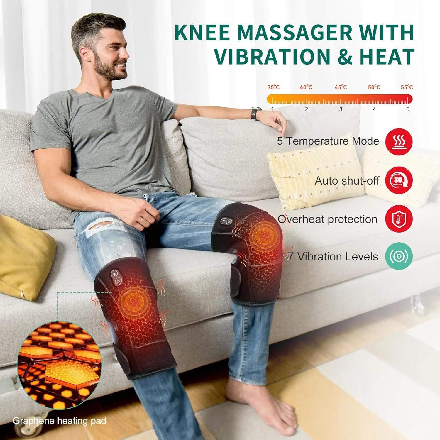 FlexHeat Cordless Knee Massager