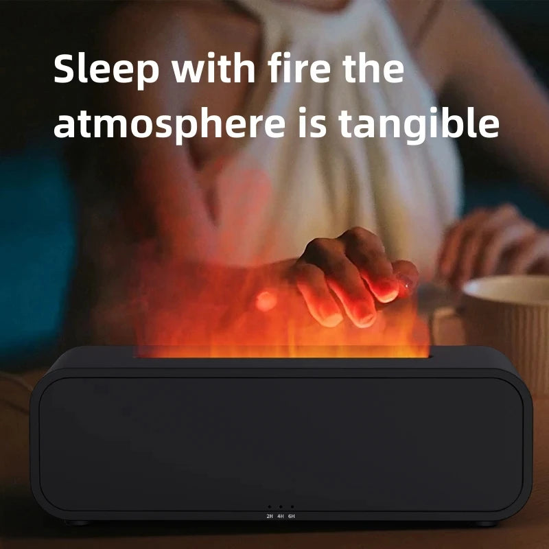 Simulated Flame Aromatherapy Diffuser with Remote & 7-Color LED