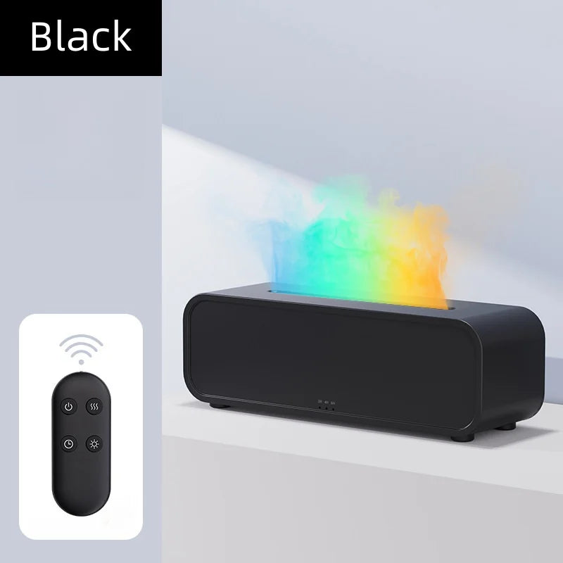 Simulated Flame Aromatherapy Diffuser with Remote & 7-Color LED