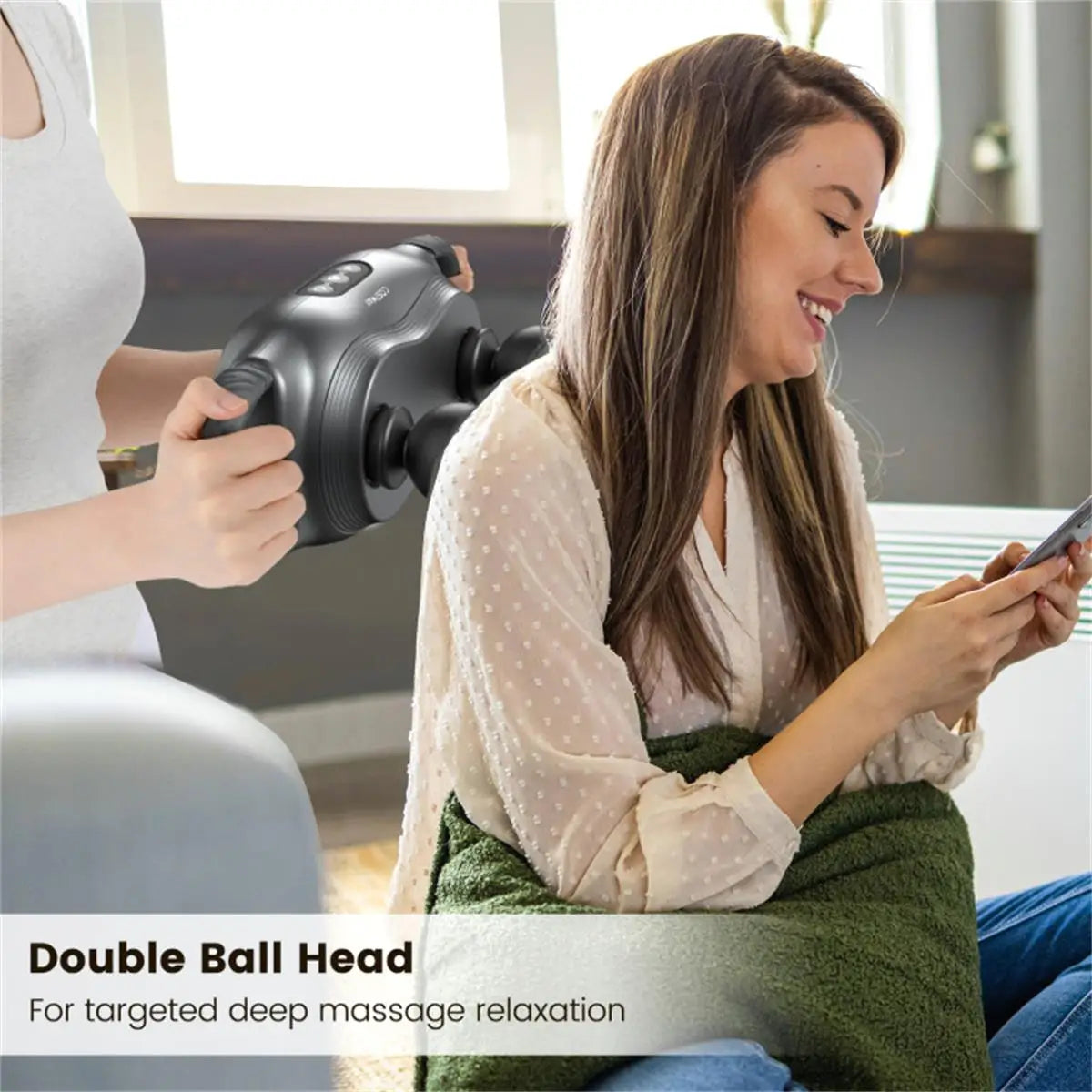 Electric Massager with 3 Heads & Modes