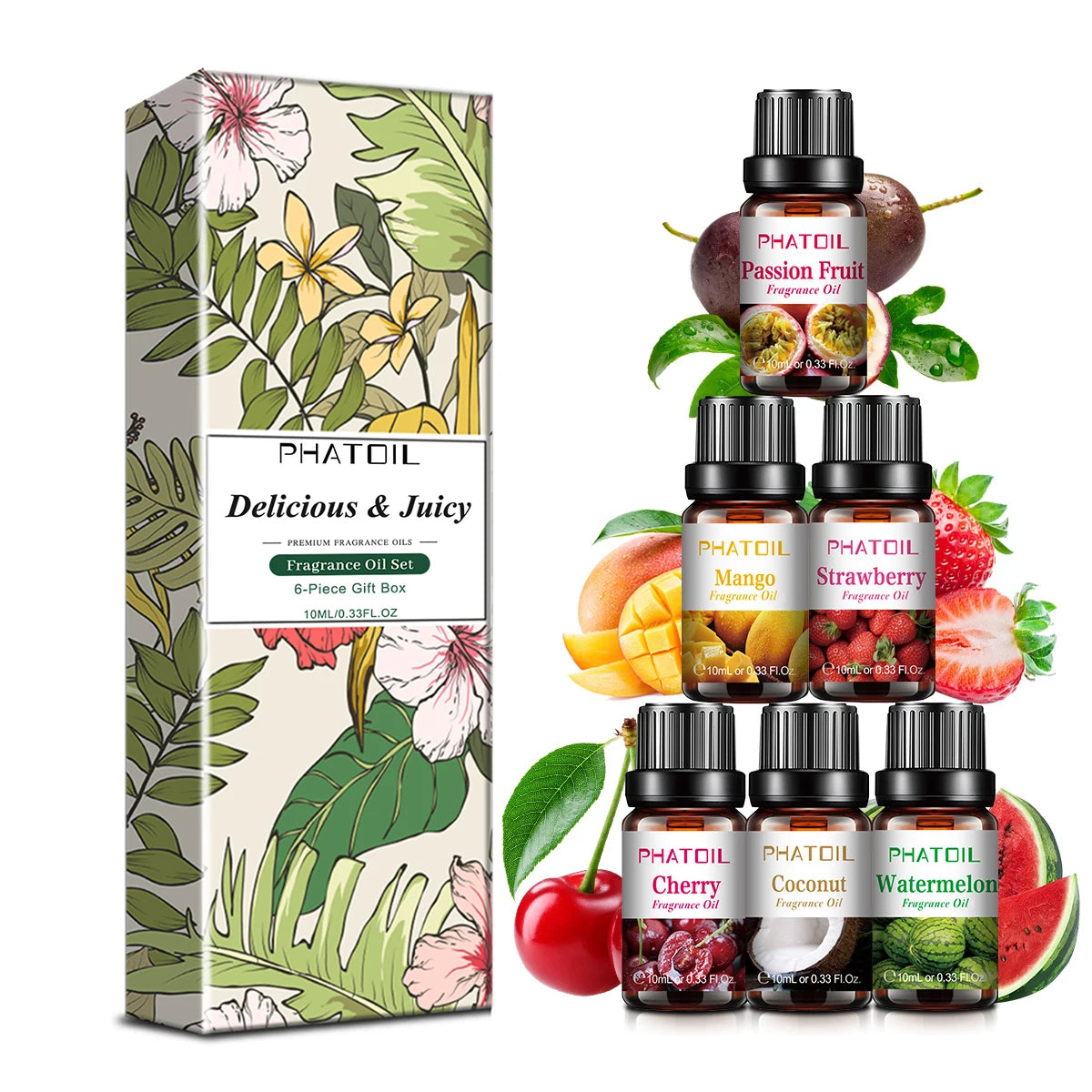PHATOIL 10ml Fruit Fragrance Oil for Soap & Candle Making