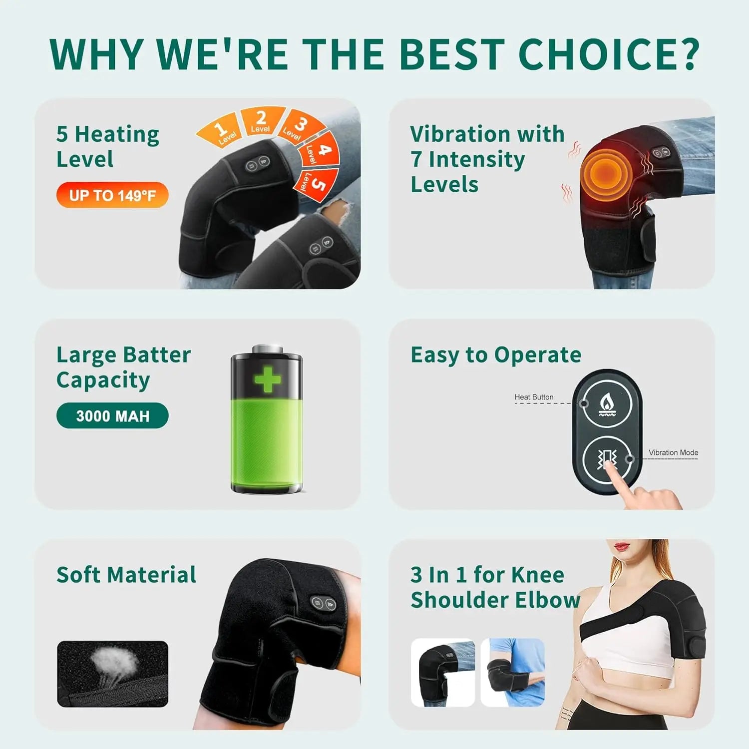 FlexHeat Cordless Knee Massager