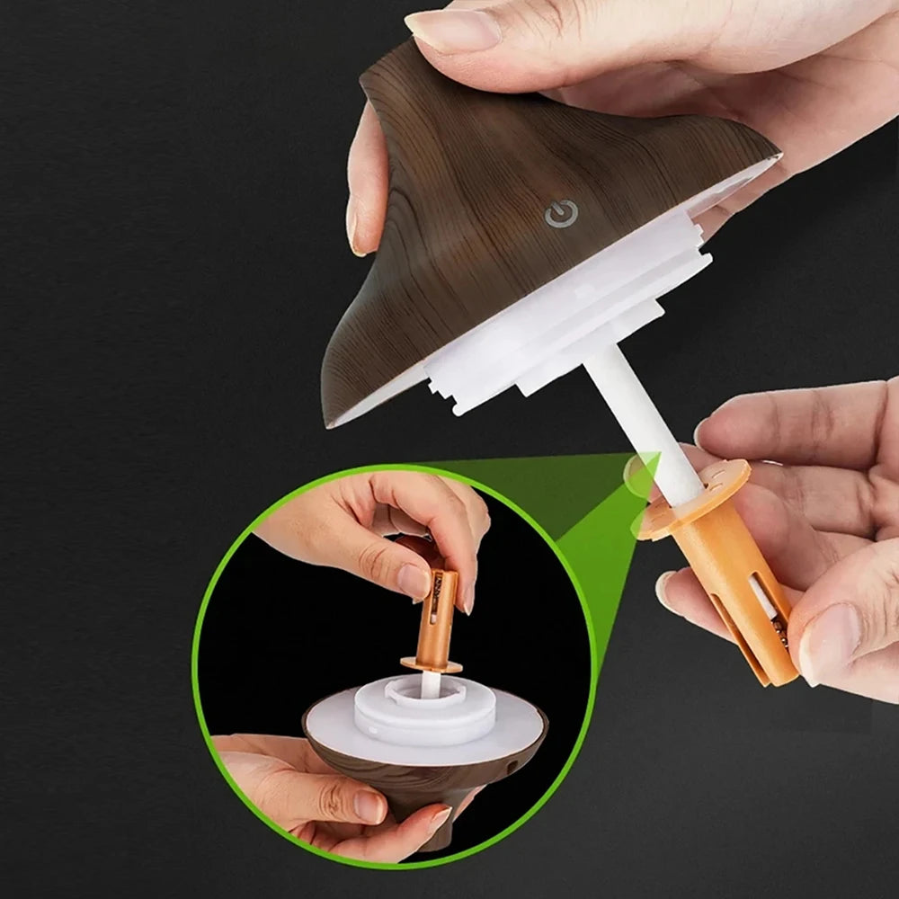 Portable USB Humidifier & Aromatherapy Diffuser with 7-Color LED – 300ml