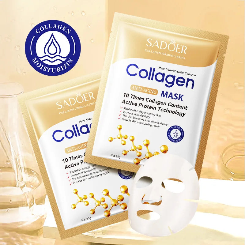 10pcs Anti-Wrinkle Collagen Face Masks