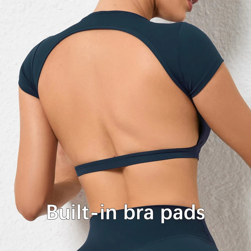 Women's Backless Sports Crop Top