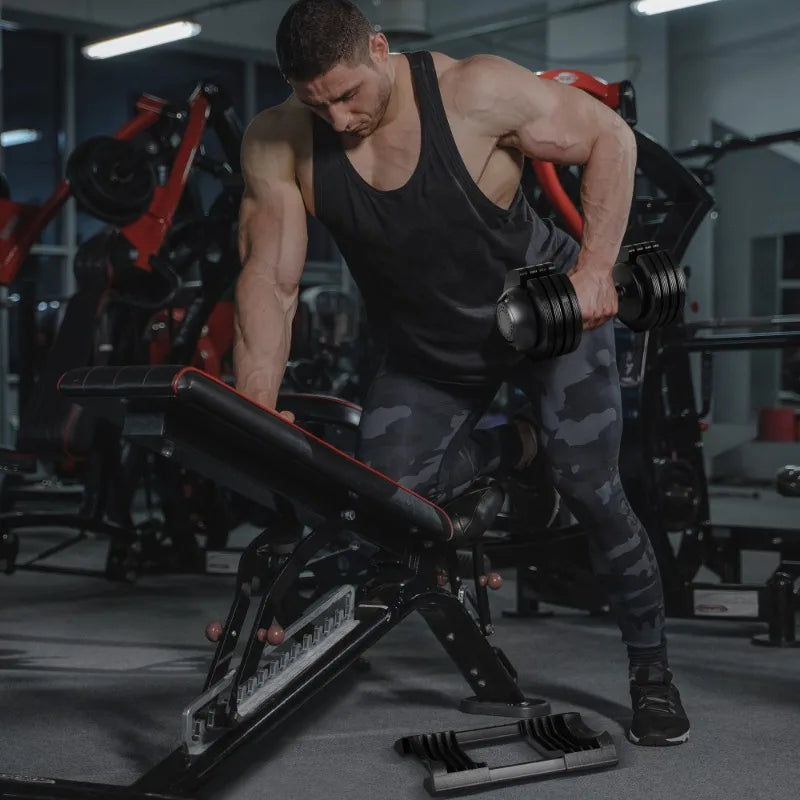 52LBS Adjustable Dumbbell Steel and Plastic