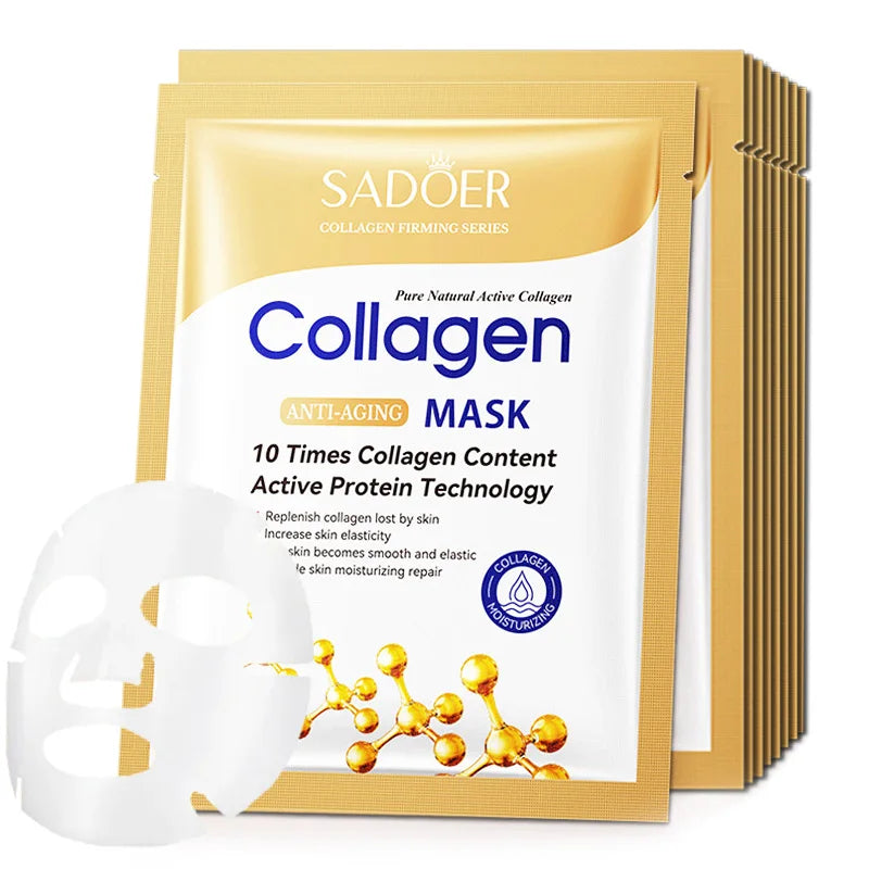 10pcs Anti-Wrinkle Collagen Face Masks