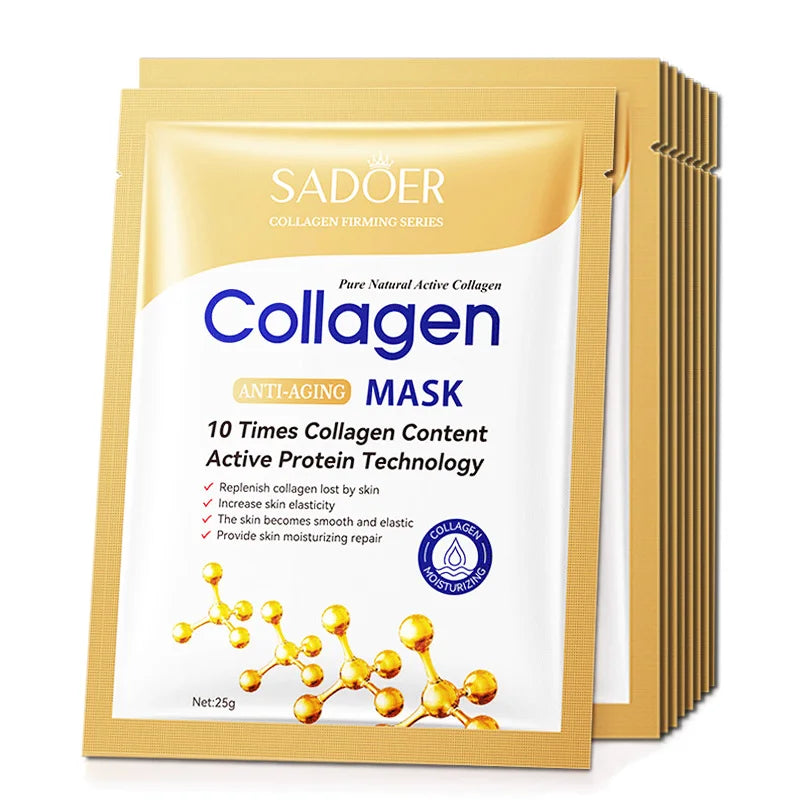 10pcs Anti-Wrinkle Collagen Face Masks
