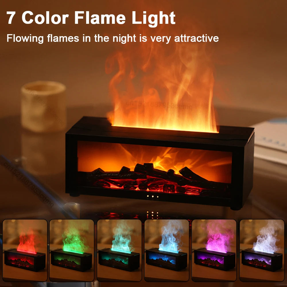 Automatic Air Humidifier & Essential Oil Diffuser with Flame Effect